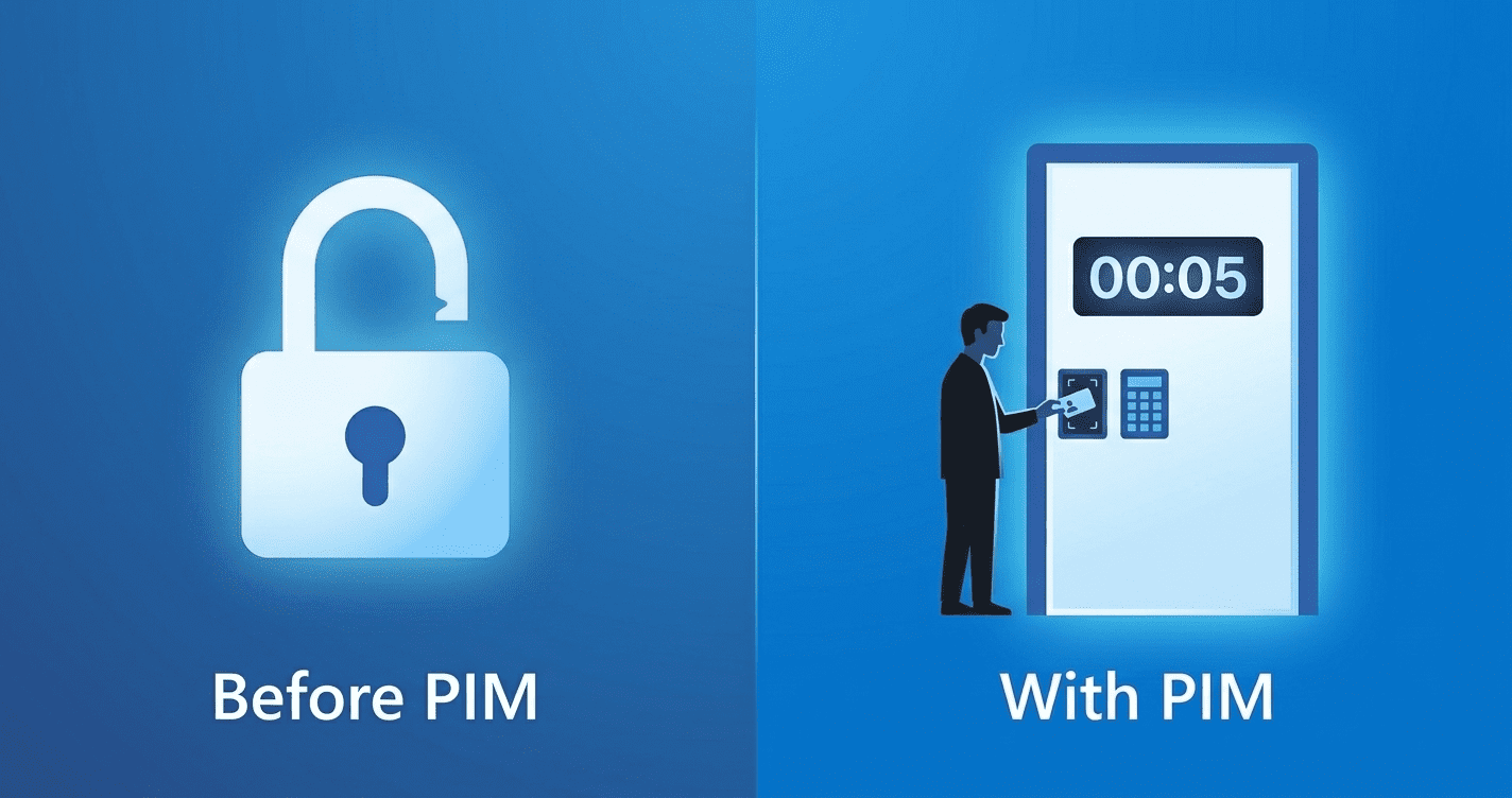Microsoft Entra PIM dashboard showing privileged identity management roles