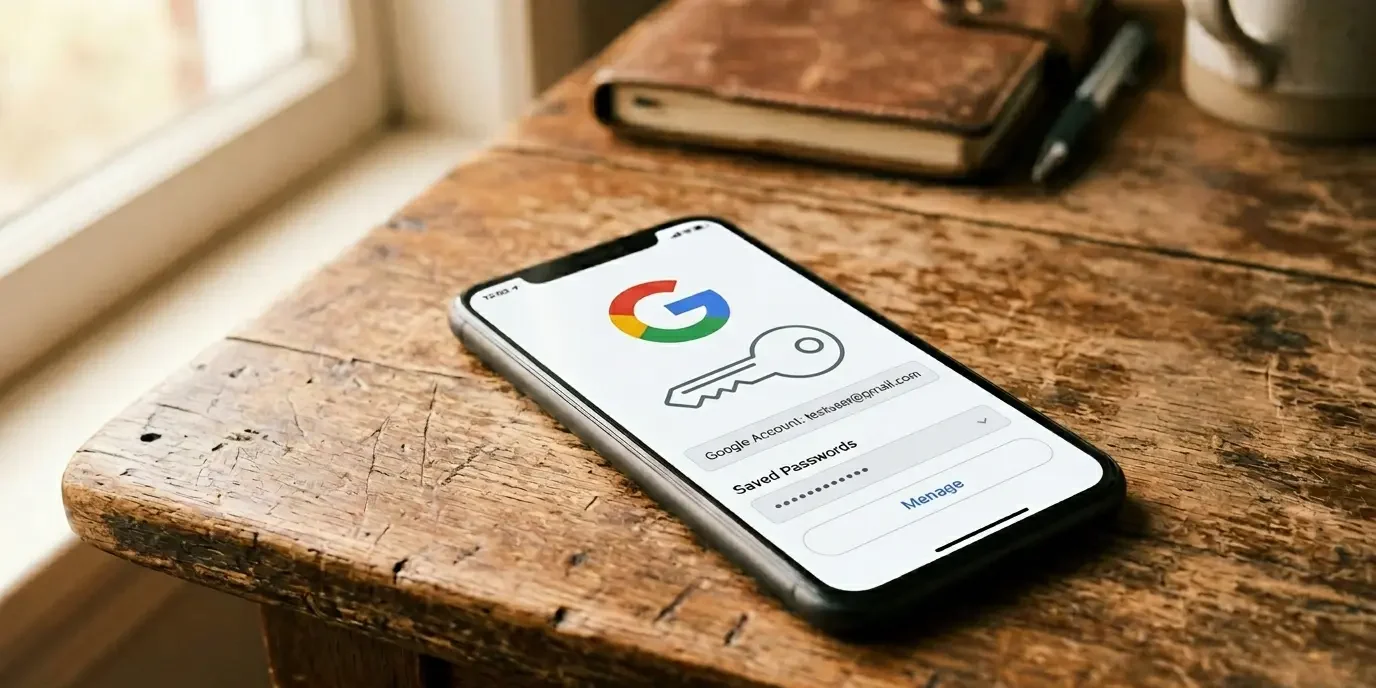 Screenshot showing Chrome's save password prompt on a laptop screen